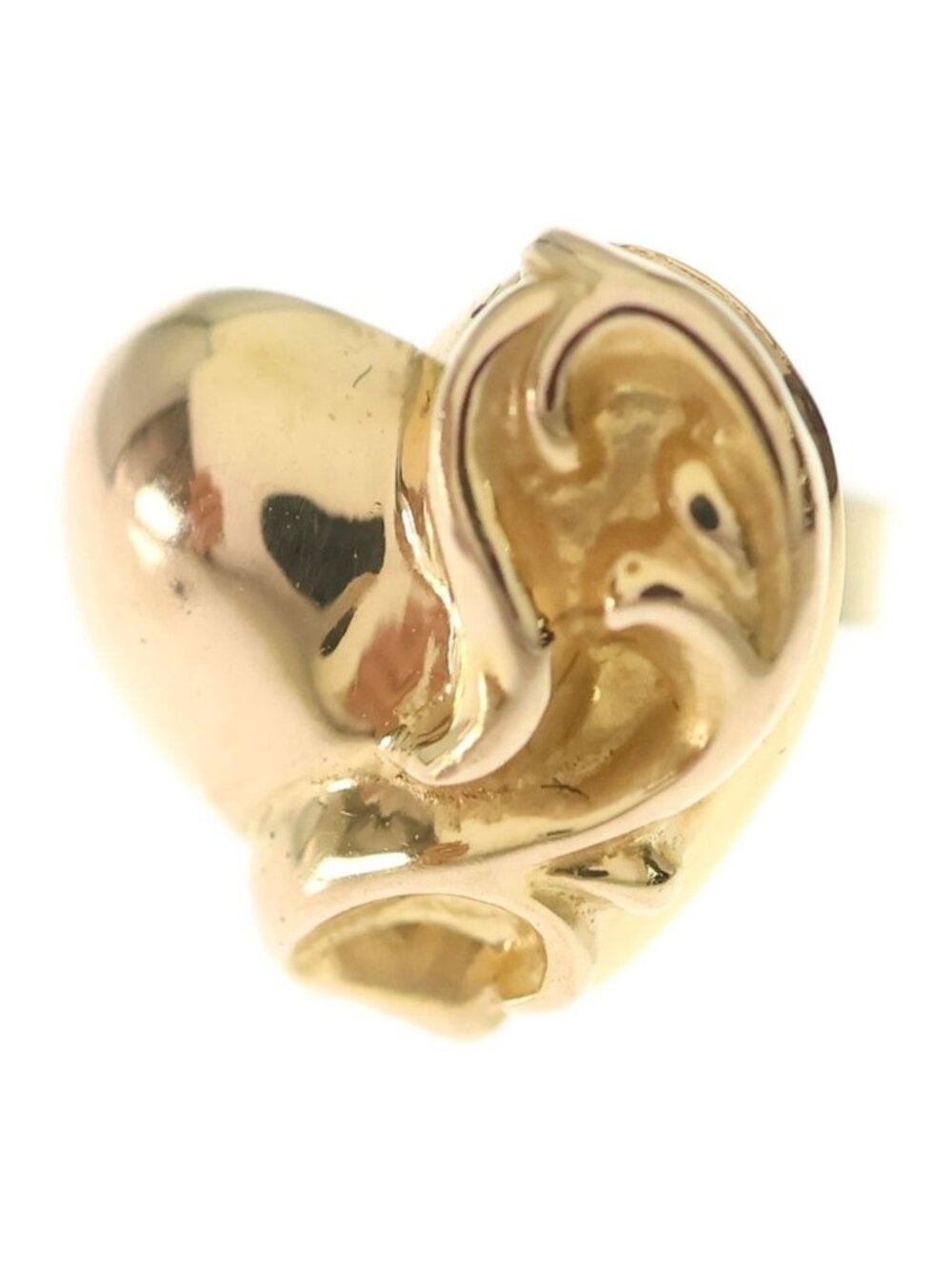 Chrome Hearts 22k Stud Heart Gold Earrings